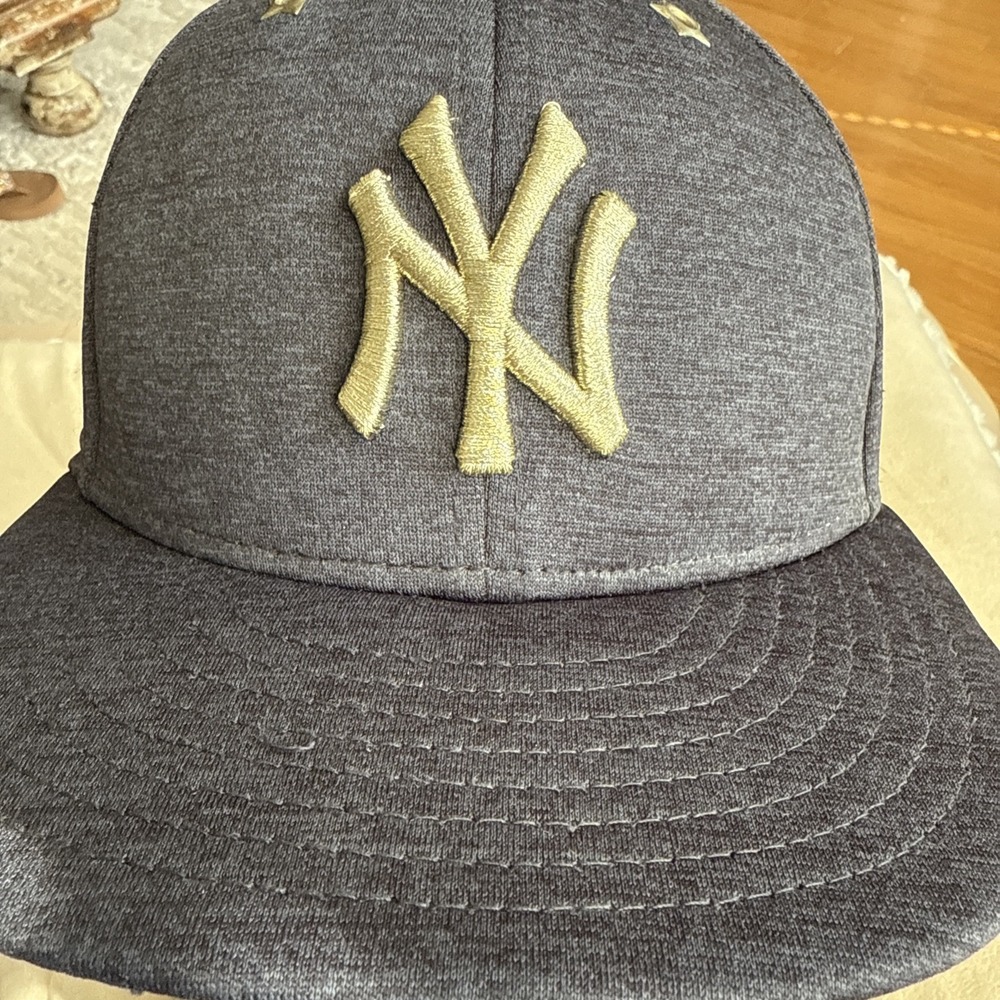 NY YANKEES ASG 2017 Gold Lettering Cap Baseball 7 3/8 (59fifty) Metallic 4699